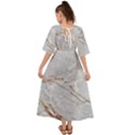 Gray Light Marble Stone Texture Background Kimono Sleeve Boho Dress View2