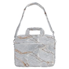 Gray Light Marble Stone Texture Background Macbook Pro 16  Shoulder Laptop Bag by Vaneshart