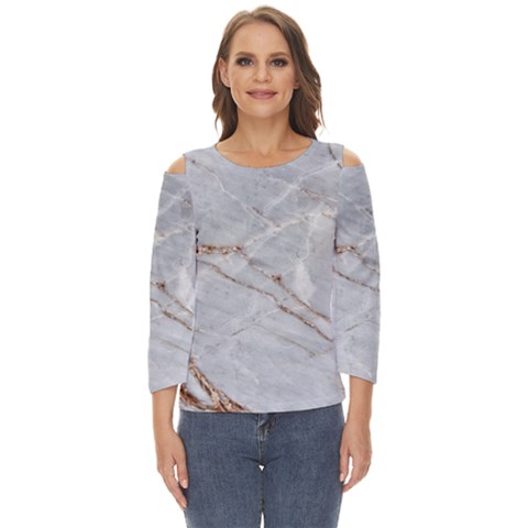 Gray Light Marble Stone Texture Background Cut Out Wide Sleeve Top by Vaneshart