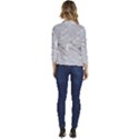 Gray Light Marble Stone Texture Background Women s Casual 3/4 Sleeve Spring Jacket View4