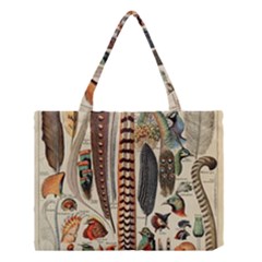 Feathers Birds Vintage Art Medium Tote Bag by Vaneshart