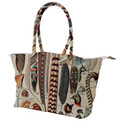 Feathers Birds Vintage Art Canvas Shoulder Bag by Vaneshart