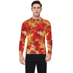 Wallpaper Background Autumn Fall Men s Long Sleeve Rash Guard by Vaneshart