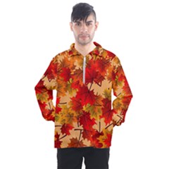 Wallpaper Background Autumn Fall Men s Half Zip Pullover by Vaneshart