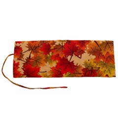 Wallpaper Background Autumn Fall Roll Up Canvas Pencil Holder (s)