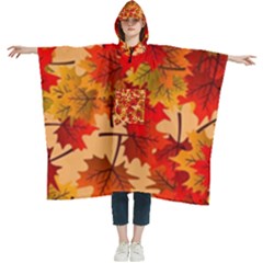 Wallpaper Background Autumn Fall Women s Hooded Rain Ponchos by Vaneshart