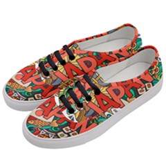 Earthquake And Tsunami Drawing Japan Illustration Women s Classic Low Top Sneakers by Vaneshart