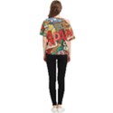 Earthquake And Tsunami Drawing Japan Illustration One Shoulder Cut Out Tee View2