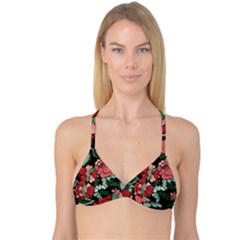 Beautiful Floral Vector Seamless Pattern Reversible Tri Bikini Top by Vaneshart