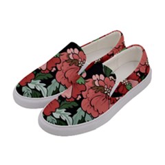 Beautiful Floral Vector Seamless Pattern Women s Canvas Slip Ons