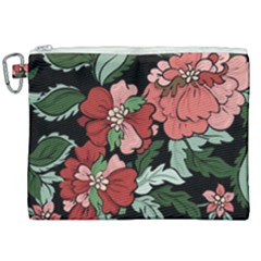 Beautiful Floral Vector Seamless Pattern Canvas Cosmetic Bag (xxl)