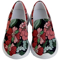 Beautiful Floral Vector Seamless Pattern Kids Lightweight Slip Ons