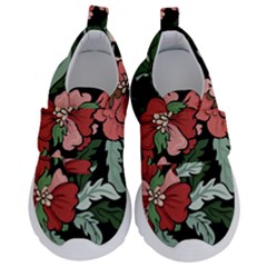 Beautiful Floral Vector Seamless Pattern Kids  Velcro No Lace Shoes