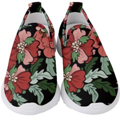 Beautiful Floral Vector Seamless Pattern Kids  Slip On Sneakers