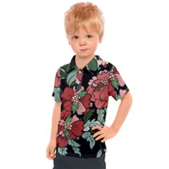 Beautiful Floral Vector Seamless Pattern Kids  Polo Tee