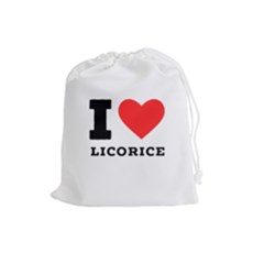 I Love Licorice Drawstring Pouch (large) by ilovewhateva