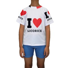 I Love Licorice Kids  Short Sleeve Swimwear by ilovewhateva