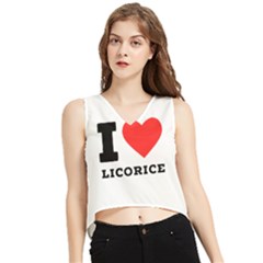 I Love Licorice V-neck Cropped Tank Top by ilovewhateva