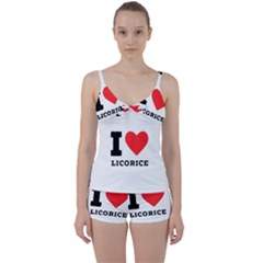 I Love Licorice Tie Front Two Piece Tankini by ilovewhateva