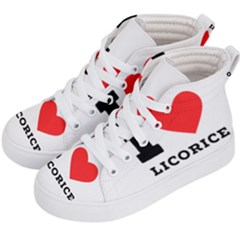 I Love Licorice Kids  Hi-top Skate Sneakers by ilovewhateva