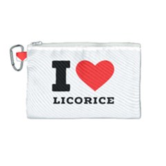 I Love Licorice Canvas Cosmetic Bag (medium) by ilovewhateva