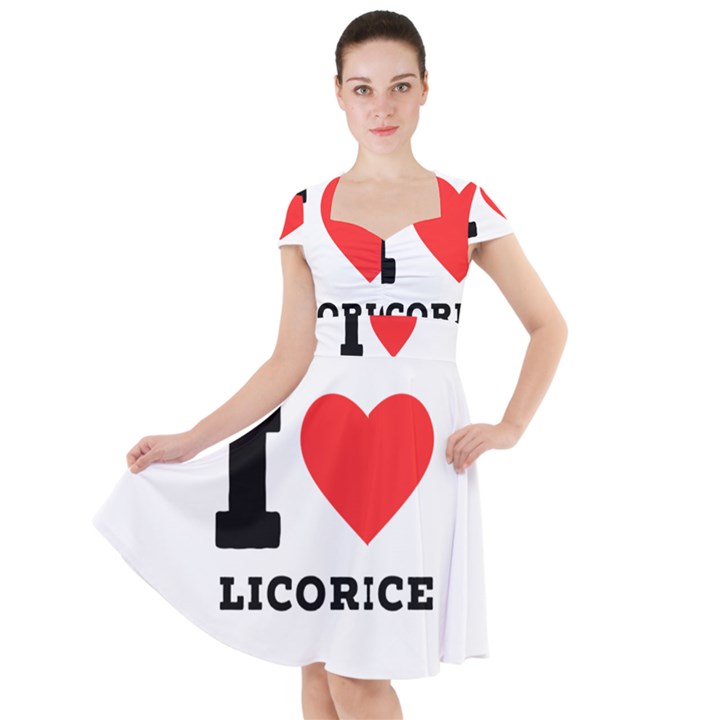 I love licorice Cap Sleeve Midi Dress