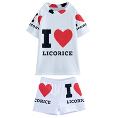 I Love Licorice Kids  Swim Tee And Shorts Set by ilovewhateva