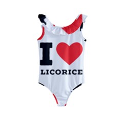 I Love Licorice Kids  Frill Swimsuit by ilovewhateva