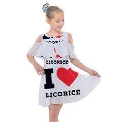 I Love Licorice Kids  Shoulder Cutout Chiffon Dress by ilovewhateva