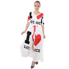 I Love Licorice Waist Tie Boho Maxi Dress by ilovewhateva