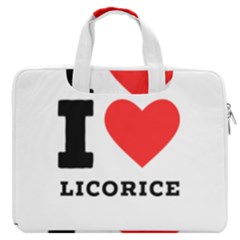 I Love Licorice Macbook Pro 13  Double Pocket Laptop Bag by ilovewhateva