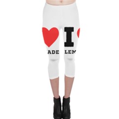 I Love Lemonade Capri Leggings  by ilovewhateva