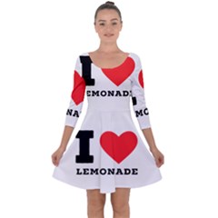 I Love Lemonade Quarter Sleeve Skater Dress by ilovewhateva