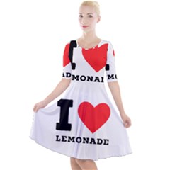 I Love Lemonade Quarter Sleeve A-line Dress by ilovewhateva