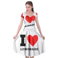 I Love Lemonade Cap Sleeve Wrap Front Dress by ilovewhateva