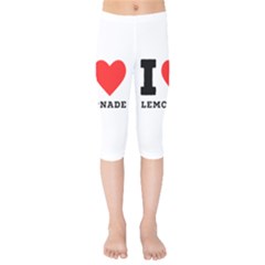 I Love Lemonade Kids  Capri Leggings  by ilovewhateva