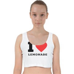 I Love Lemonade Velvet Racer Back Crop Top by ilovewhateva