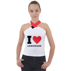 I Love Lemonade Cross Neck Velour Top by ilovewhateva