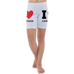 I Love Lemonade Kids  Lightweight Velour Capri Yoga Leggings by ilovewhateva