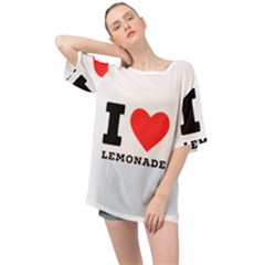 I Love Lemonade Oversized Chiffon Top by ilovewhateva