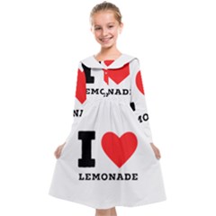 I Love Lemonade Kids  Midi Sailor Dress by ilovewhateva