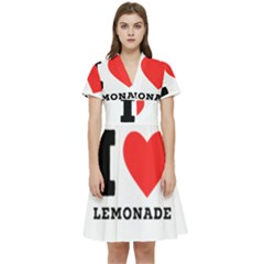 I Love Lemonade Short Sleeve Waist Detail Dress by ilovewhateva