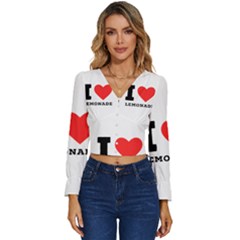 I Love Lemonade Long Sleeve V-neck Top by ilovewhateva