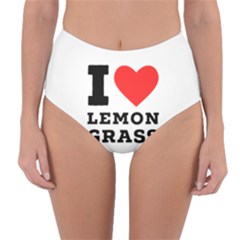 I Love Lemon Grass Reversible High-waist Bikini Bottoms by ilovewhateva