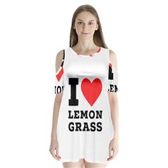 I Love Lemon Grass Shoulder Cutout Velvet One Piece by ilovewhateva