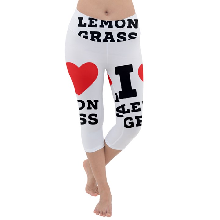 I love lemon grass Lightweight Velour Capri Yoga Leggings