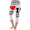 I love lemon grass Lightweight Velour Capri Yoga Leggings View4