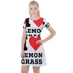 I Love Lemon Grass Cap Sleeve Velour Dress  by ilovewhateva