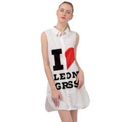 I Love Lemon Grass Sleeveless Shirt Dress by ilovewhateva