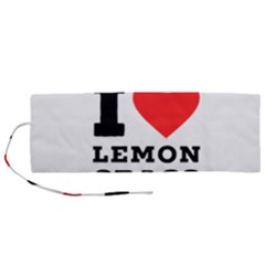 I Love Lemon Grass Roll Up Canvas Pencil Holder (m) by ilovewhateva